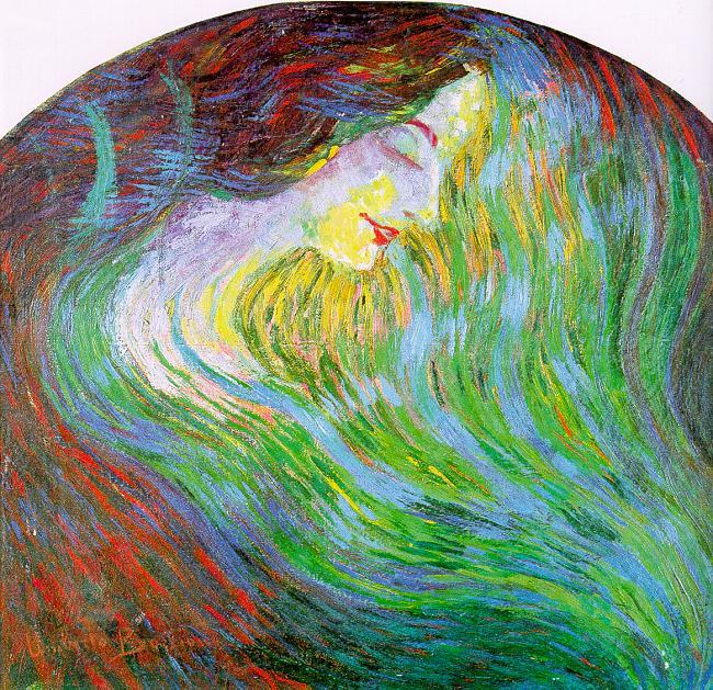Umberto Boccioni Study of a Female Face oil painting picture